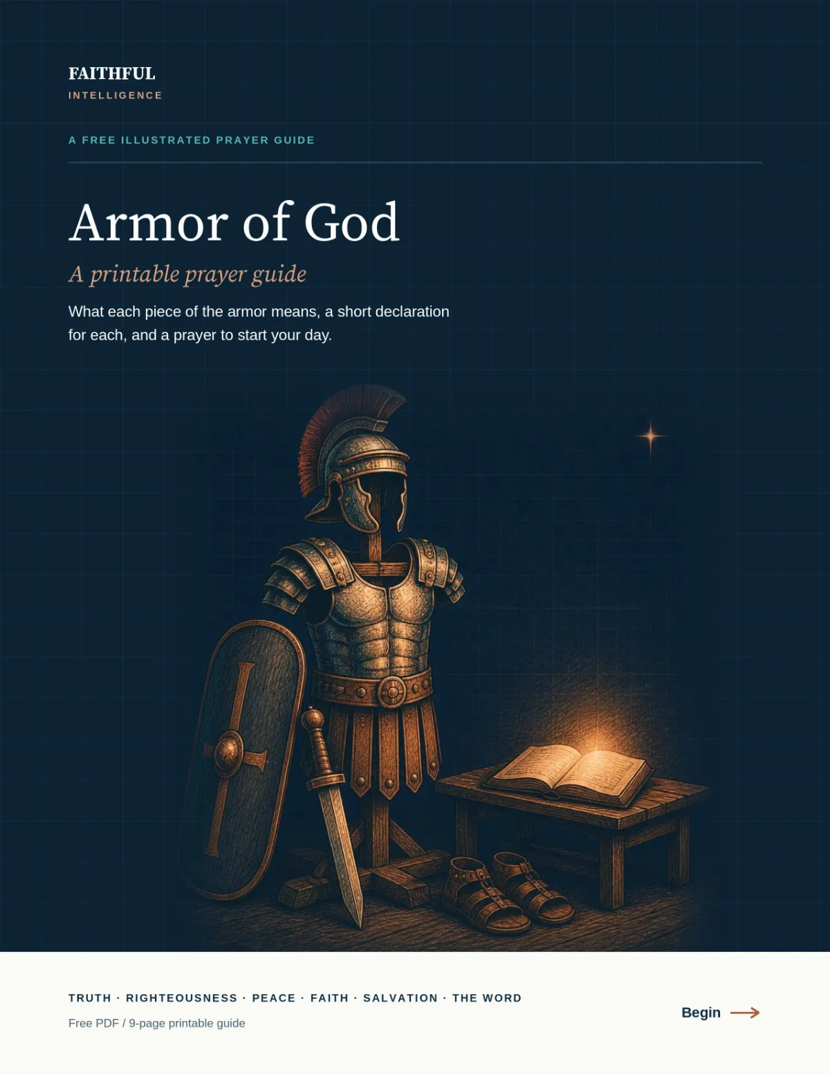 Armor of God: Armor of God, a printable prayer guide